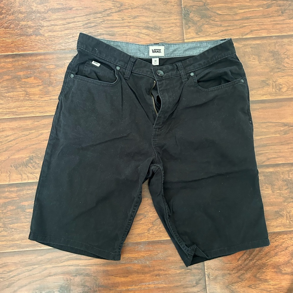 Vans Black Jean Shorts Classic Denim Style Size 30